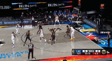 快船打疯了！开场14-4打停篮网，奇兵2三分，杜兰特一人苦撑