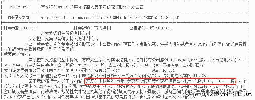 方大特钢：每股分红1.1元！分红收益率高达10%