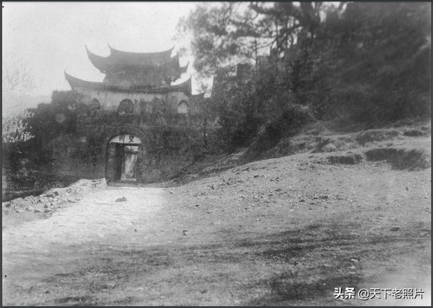1923年福建福州老照片百年前的古田旧城西禅寺鼓山
