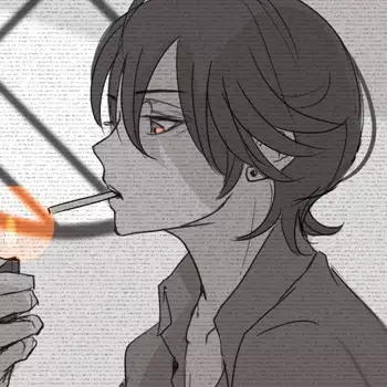真心觉得男生抽烟的动作，很性感很帅气｜抽烟动漫个性手绘男头