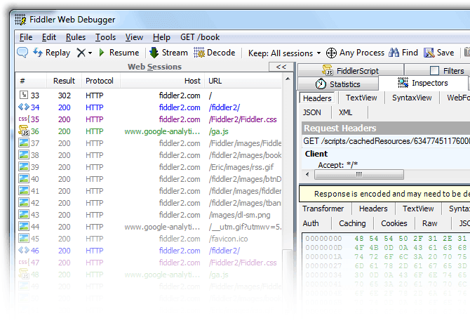 一款Web调试代理工具：Fiddler