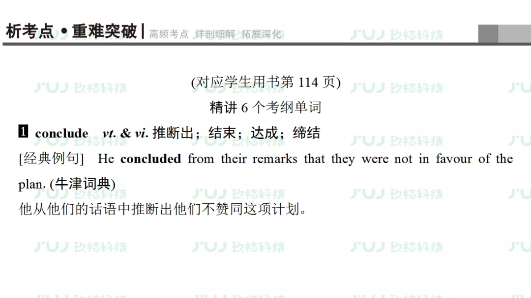 高考英语一轮复习：必修5 Unit1（人教版重难点、考点）
