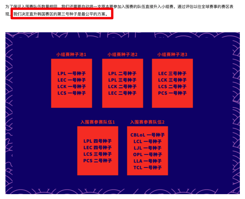 S11世界赛时间、地点以及赛制公布，LEC三号种子RGE成最大受益者