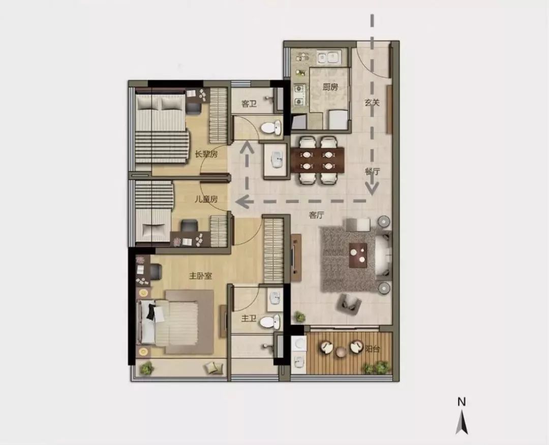 万科再现独特创新极致户型，78㎡做三房都觉得宽