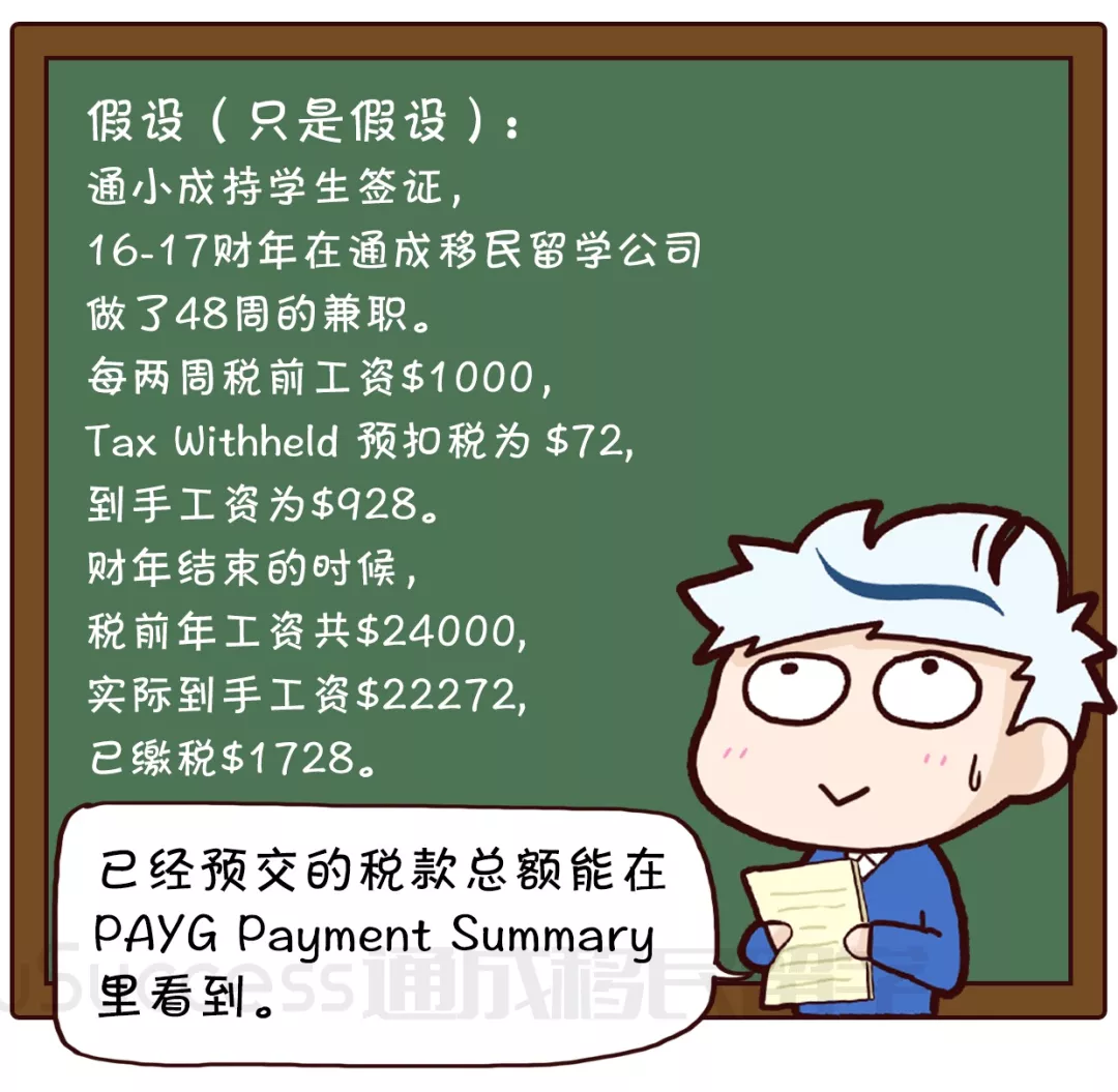 「通小成条漫」澳洲个人报税退税！详细攻略