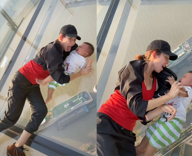 張晉曬一家五口幸福出遊，蔡少芬再現坑娃日常，兒子被嚇到大哭