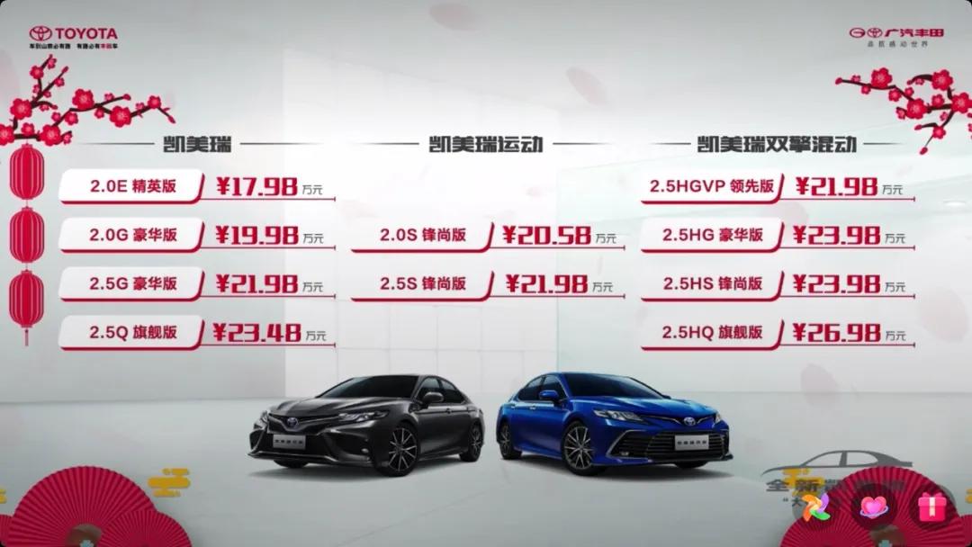 新款凯美瑞上市，光智能这一项就让雅阁顶不住