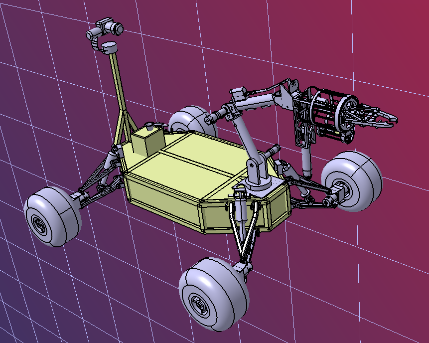 cranseds 2020四轮机械手小车3D图纸 STP格式
