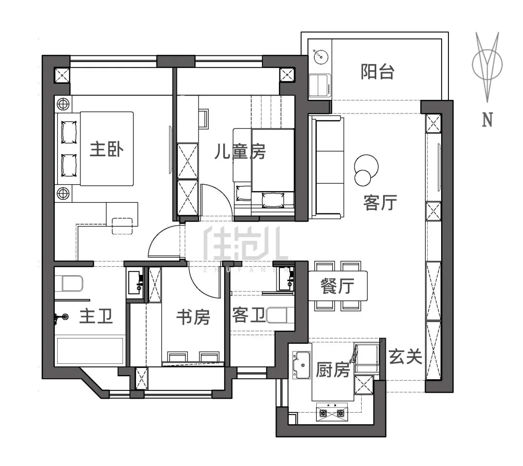 这个最像豪宅的93㎡，地下室比我家都精致