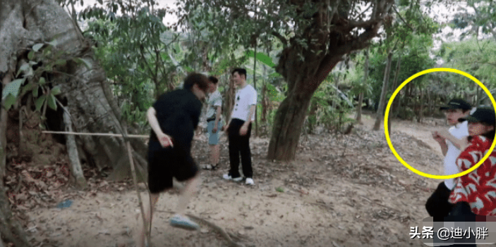 汪苏泷用棍打到张子枫 彭昱畅用手保护 何炅语言