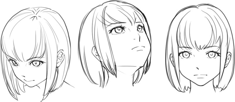 动漫人物正脸怎么画动漫人物对称脸部画法教程