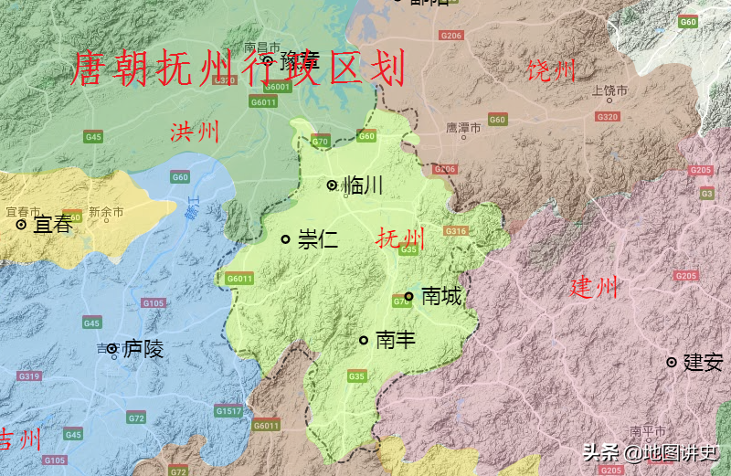 江西抚州行政区划史,东西分治上千年,南城在抚州之前