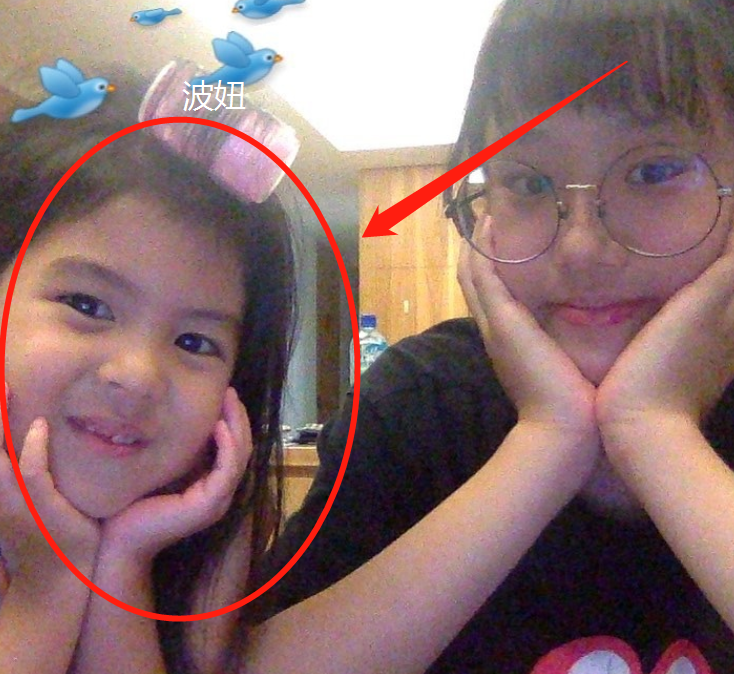 咘咘波妞近照被传开，妹妹圆脸超萌，咘咘戴眼镜生图却成亮点