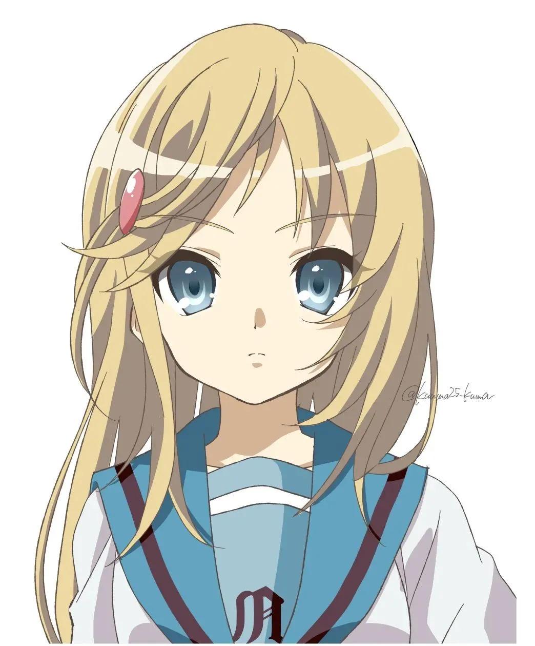 同时她也是新故事阿虚与凉宫的同班同学——金发留学少女t.