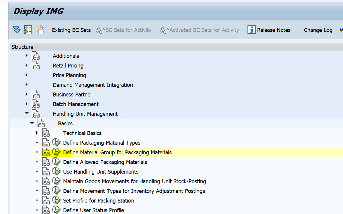 SAP MM 物料主数据里的字段’Matl Grp Pack.Matls’