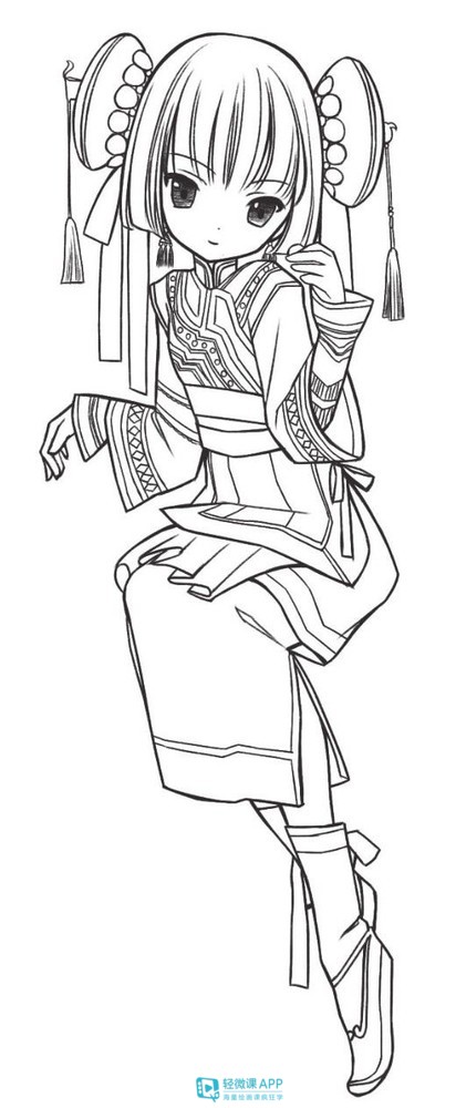 古风人物站姿怎么画对这样画