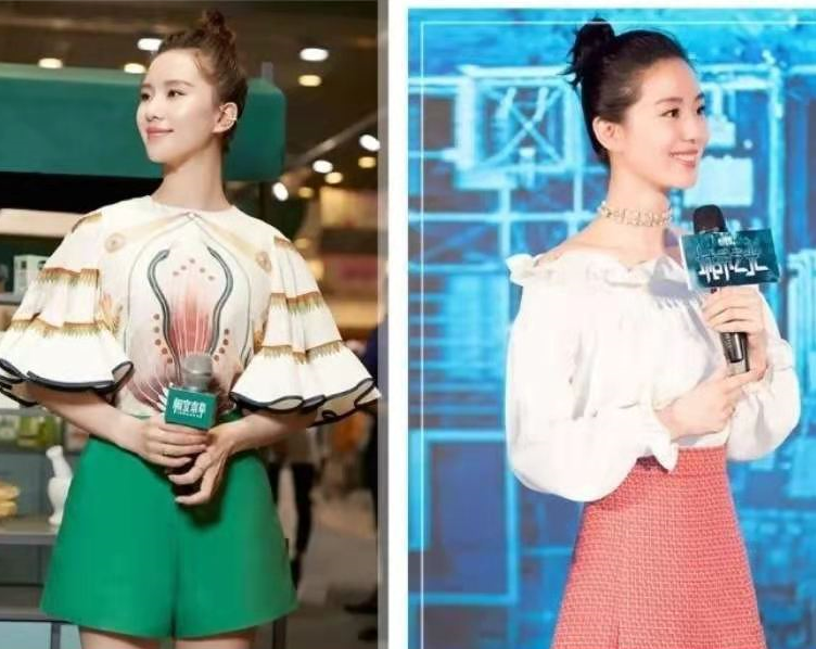 刘敏涛发型有些显头长，素颜现身机场穿羽绒服