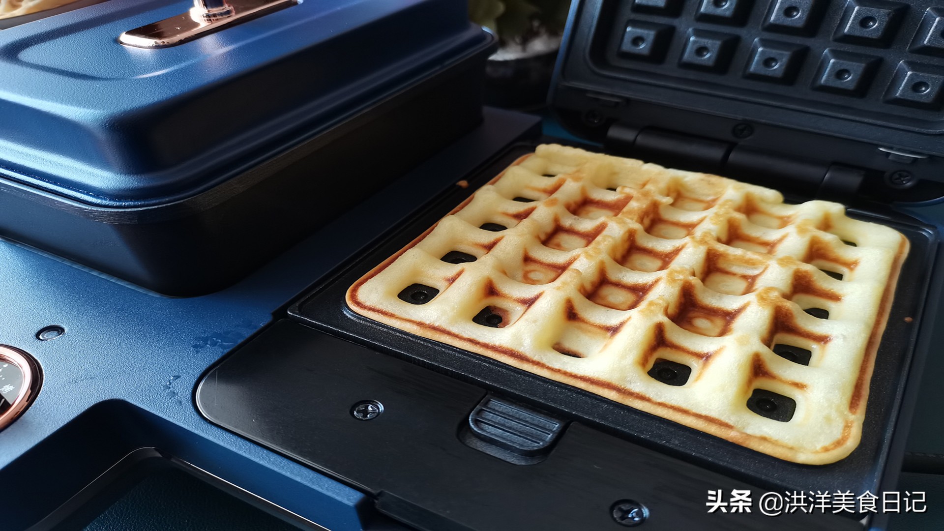 3个鸡蛋一碗面，教您做华夫饼，简单美味，3分钟一个，太好吃了