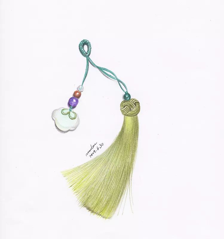 古风美物插画 | 裁为合欢扇，团团似明月