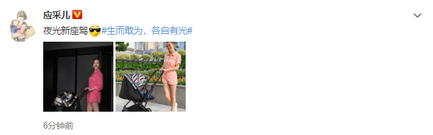 应采儿给小儿子买推车还摆拍，产后穿衣扬长避短，弟弟头发自来卷