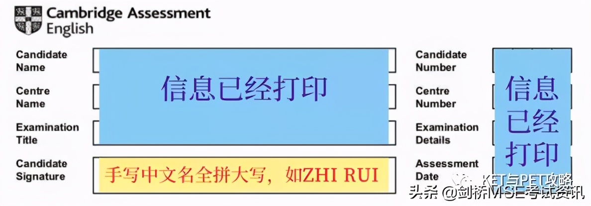 详细剖析2020新版KET答题卡填涂方法