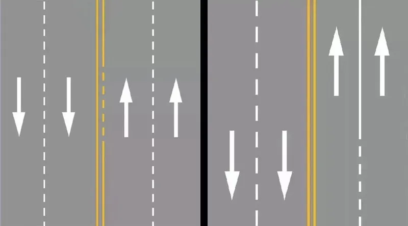 道路划线图解实线图片