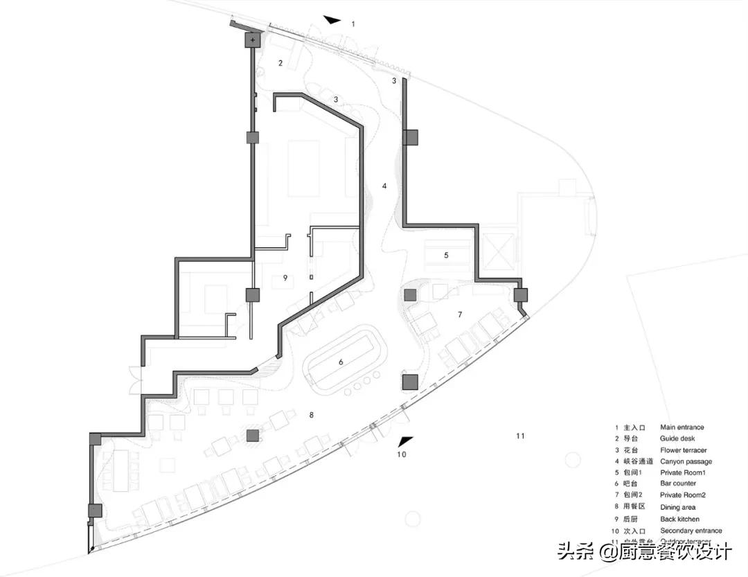 餐厅设计 | 深圳300㎡的遇见“峡谷”餐厅