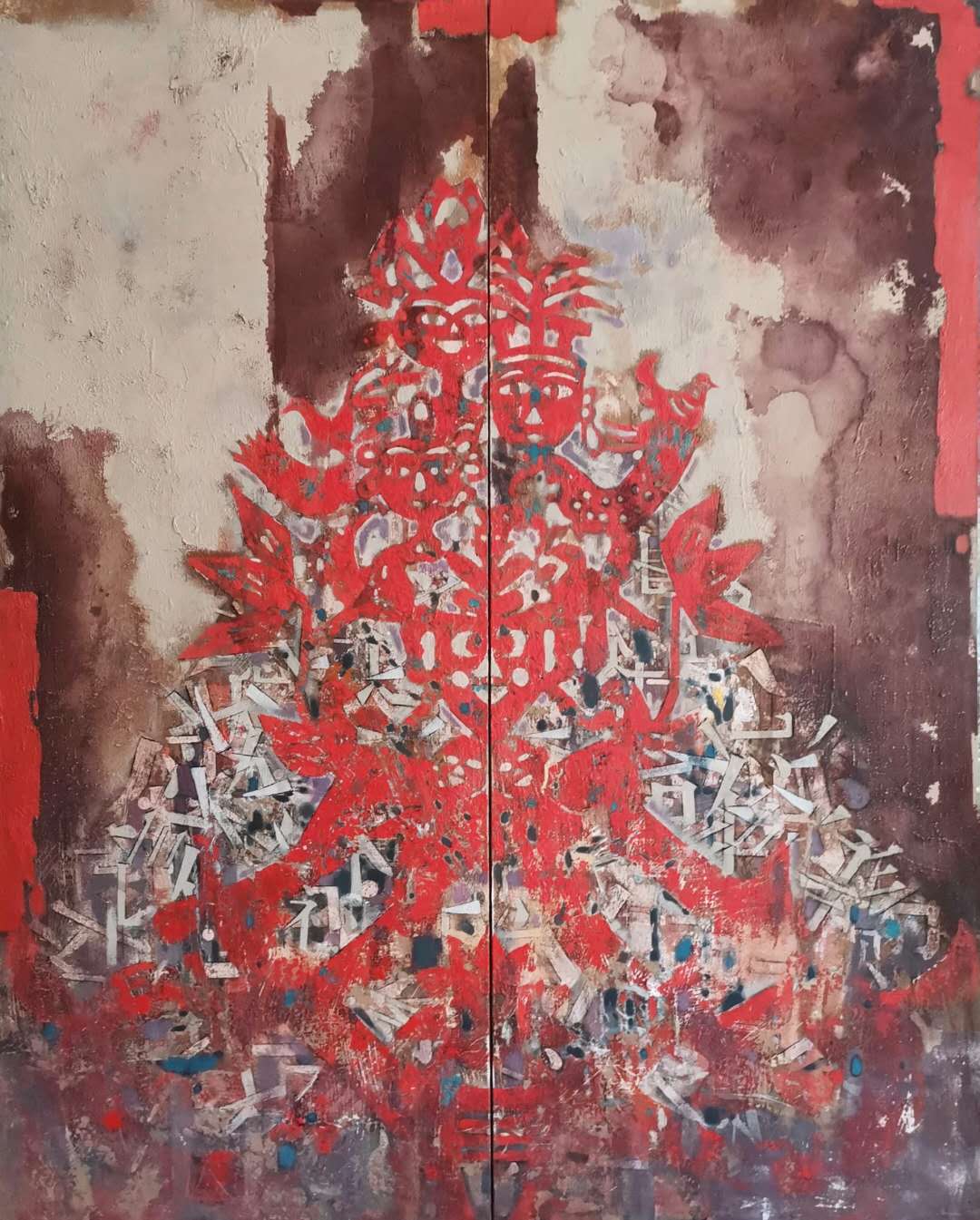 当代画家|平分秋色，阳阳说画国庆中秋书画展——火树银花