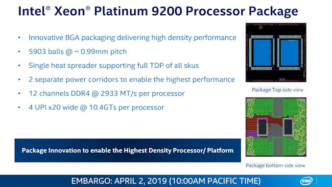56核Xeon Platinum 9200亮相 - intel迄今为止较大的CPU封裝