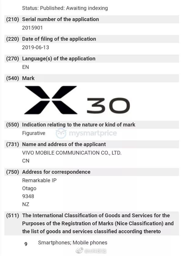 vivo X30一部分主要参数曝出，配用Exynos 980并适用5G