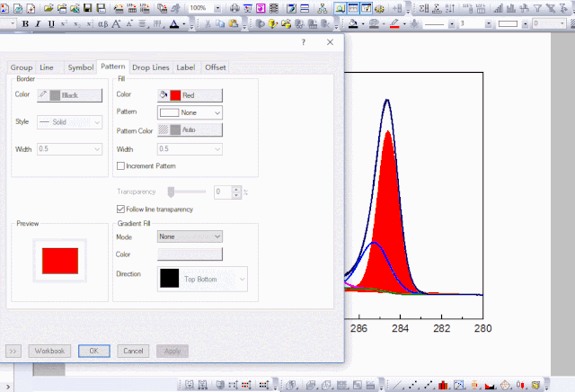 Origin如何美化XPS分峰后数据
