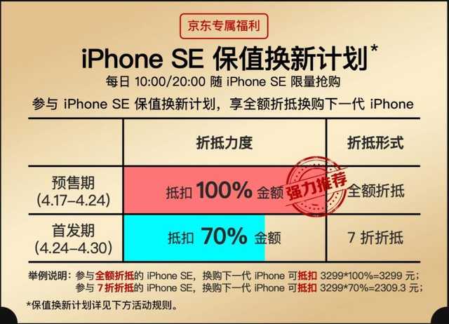 Apple新产品iPhone SE开售，京东商城发布升值换新方案