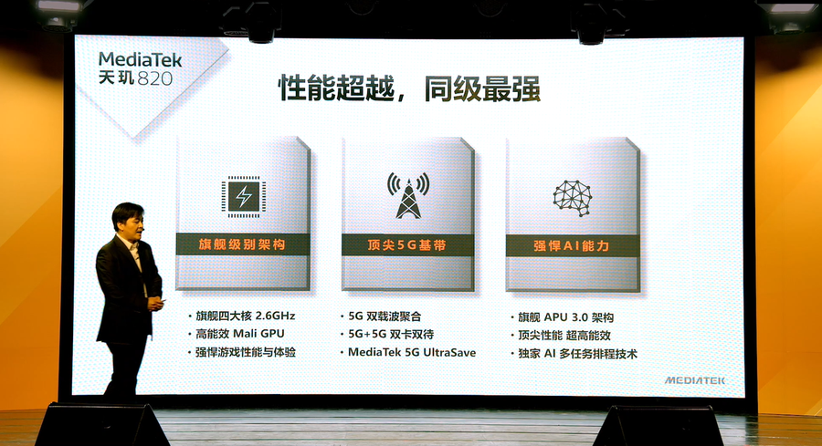 打造出中高档5G智能机榜样 MediaTek 公布天玑 820