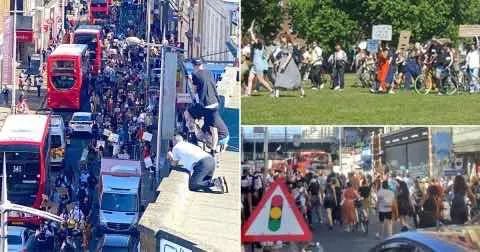 美著名富人区遭冲击，示威者首进白宫，亲美者