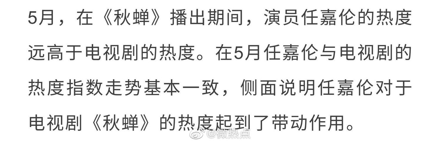 200611 任嘉伦成为5月首播电视剧最热男演员 以自身热度带动电视剧热度