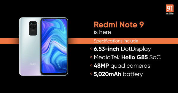Redmi Note 9公布！配4800万清晰度四摄约售1100元起