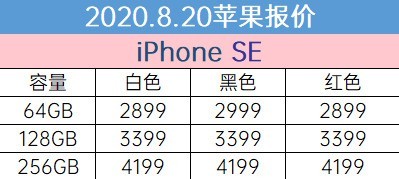 8月16日京东商城苹果报价 iPhoneSE抢券不够3K