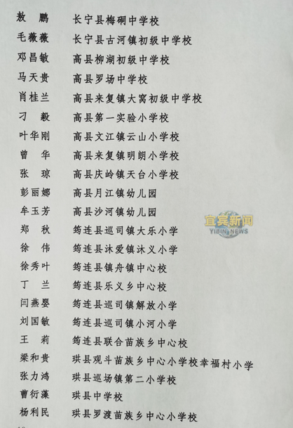幸而有您！宜宾这些教师被市委市政府通报表扬了