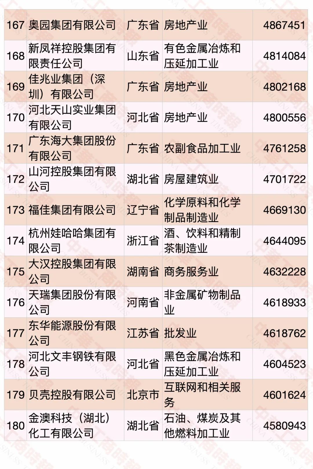 2020中國民營企業(yè)500強榜單