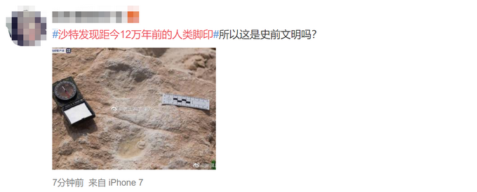 沙特发现距今12万年前的人类脚印，网友：所以这是史前文明吗？