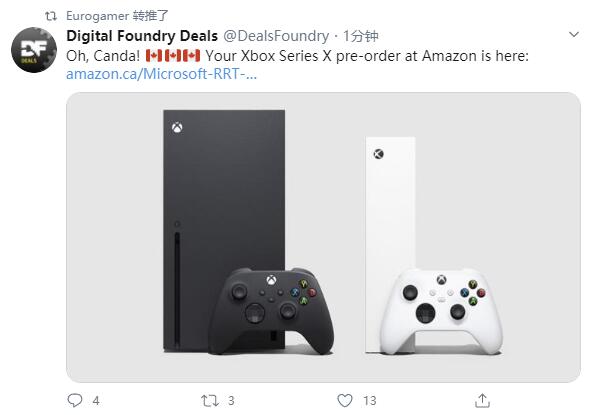 微软Xbox官推表示XSX/XSS预购已开启