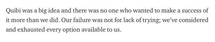 融资17亿美元的Quibi只活了半年：它不死才怪