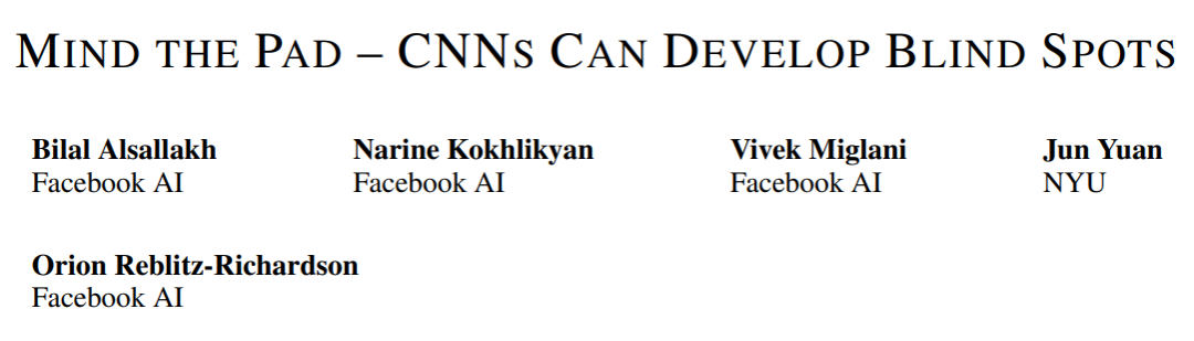 Facebook AI指出：CNN的padding机制，存在一大缺陷