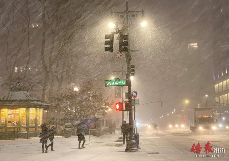 暴雪来袭 冰封纽约