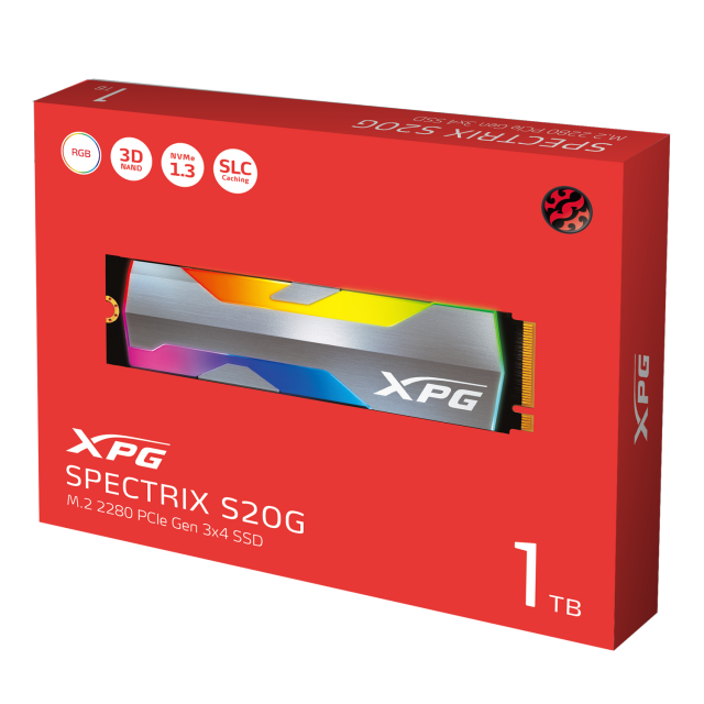 RGB灯效：威刚发布XPG Spectrix S20G系列M.2 2280固态硬盘
