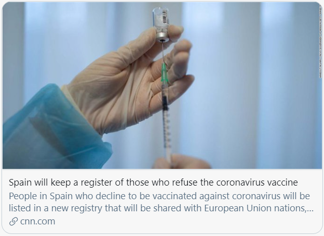 西班牙登記不願接種名單，為何歐洲民眾對疫苗總有疑慮？