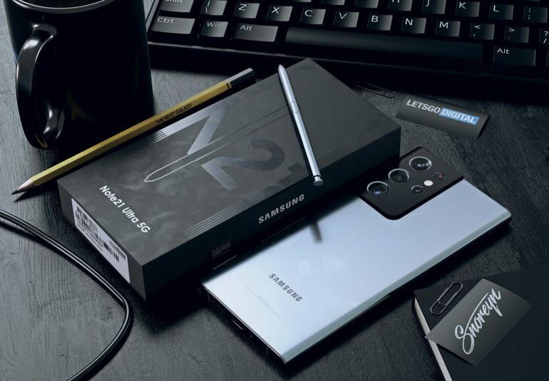 三星Galaxy Note 21 Ultra 5G渲染圖亮相