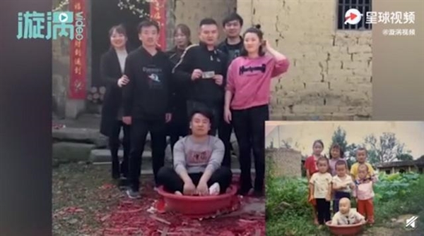 还原|兄弟姐妹7人还原老照片场景 瞬间引起网友围观