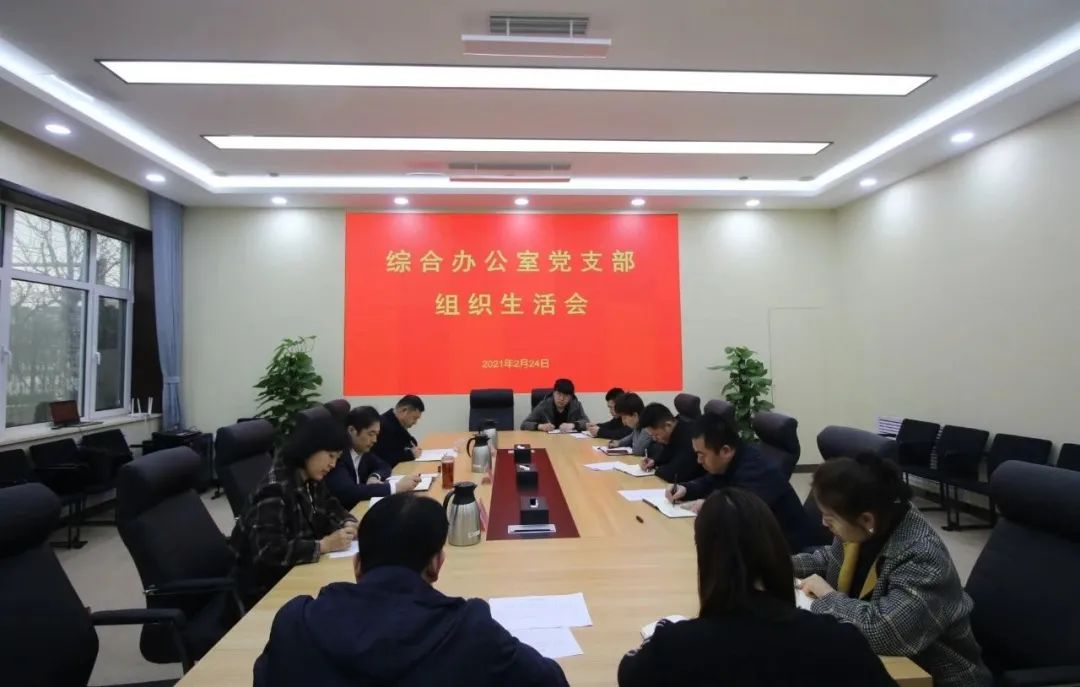 济南新材料产业园区综合办公室党支部召开2020年度组织生活会