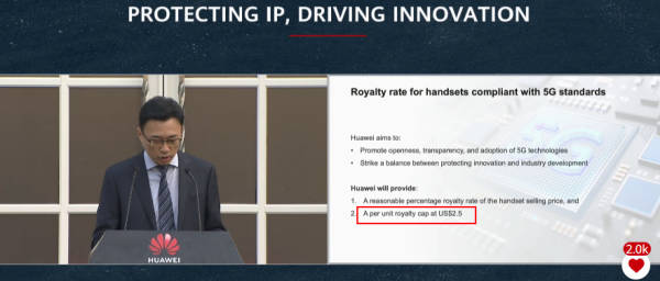 China for low-key open patent receiving 5G to use fee: Upper limit of every mobile phone 2.5 dollars